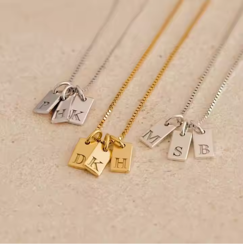 Square Initial Pendant – Knock Knock Boutique