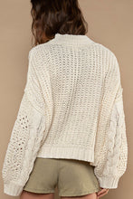 Load image into Gallery viewer, Mock Neck Chenille Sweater - Cream
