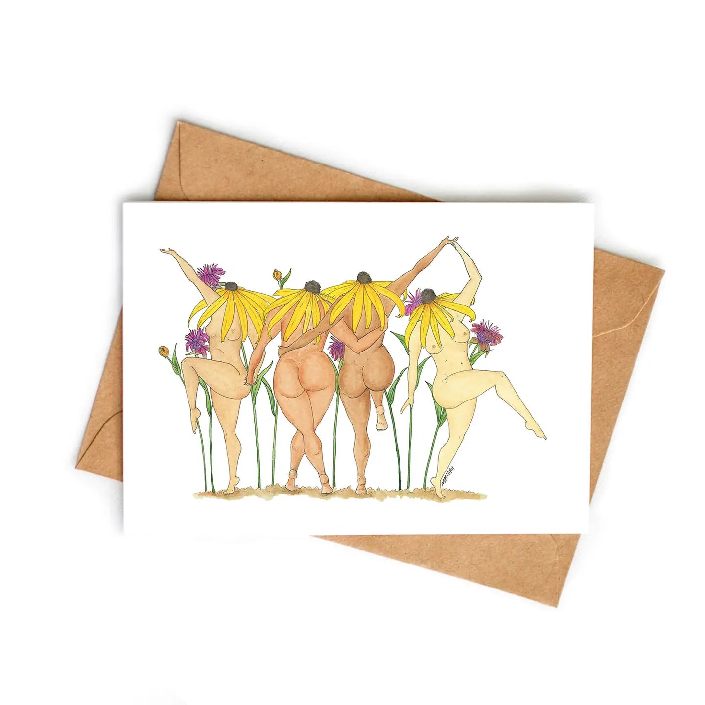 Black-Eyed Susan Flower Women Blank Greeting Card
