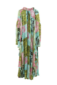 Floral Pleated Maxi Dress