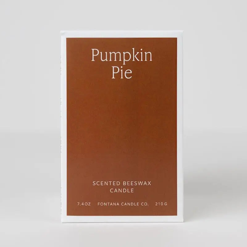 Pumpkin Pie Essential Oil Beeswax Jar Candle: Non-Toxic
