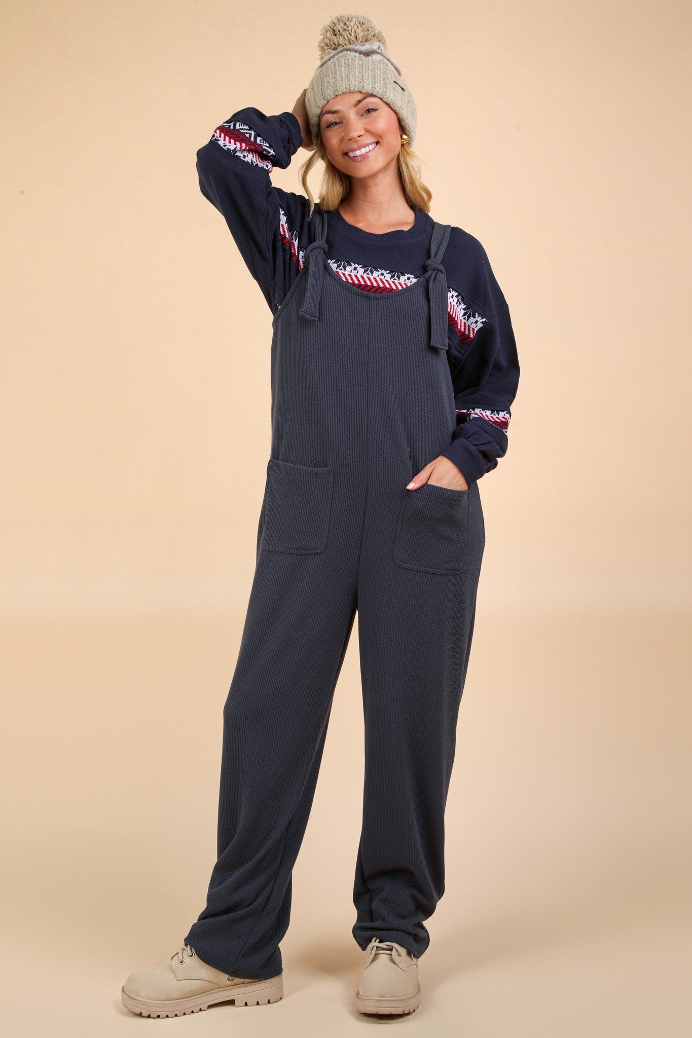 Knit Jumpsuit - Denim