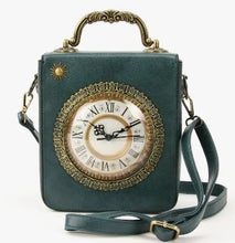 Load image into Gallery viewer, Vintage Clock Rectangle Shoulder Bag
