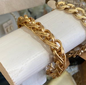 Chunky Gold Brushed Link Bracelet