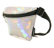 Load image into Gallery viewer, Ultra Slim Metallic Silver Laser Fanny Pack
