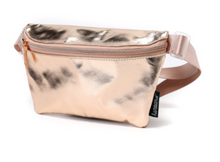 Load image into Gallery viewer, Ultra Slim Metallic Rose Gold Fanny Pack
