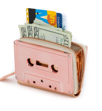 Load image into Gallery viewer, Rose Gold Retro Cassette Tape Wallet
