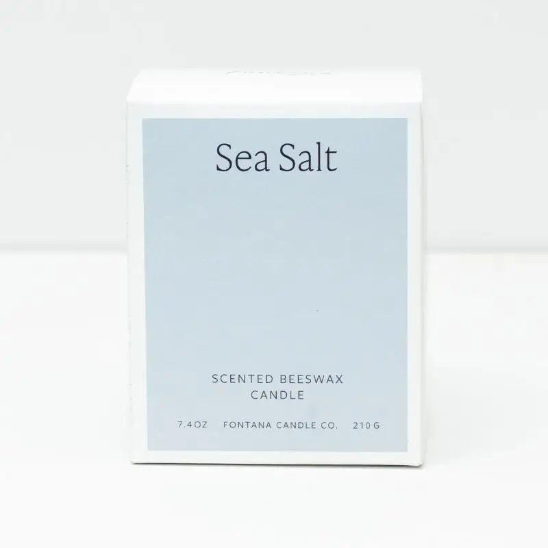 Sea Salt Essential Oil Beeswax Jar Candle: Non-Toxic
