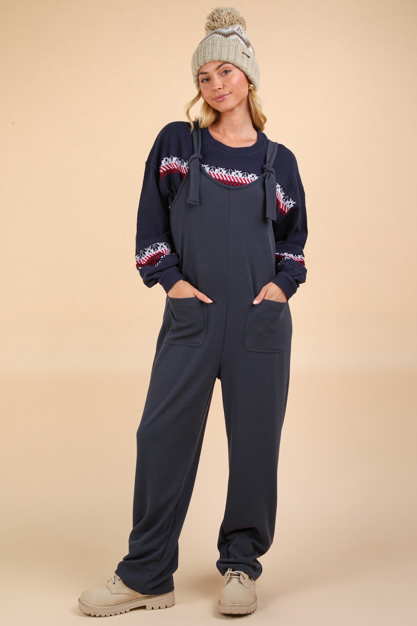 Knit Jumpsuit - Denim