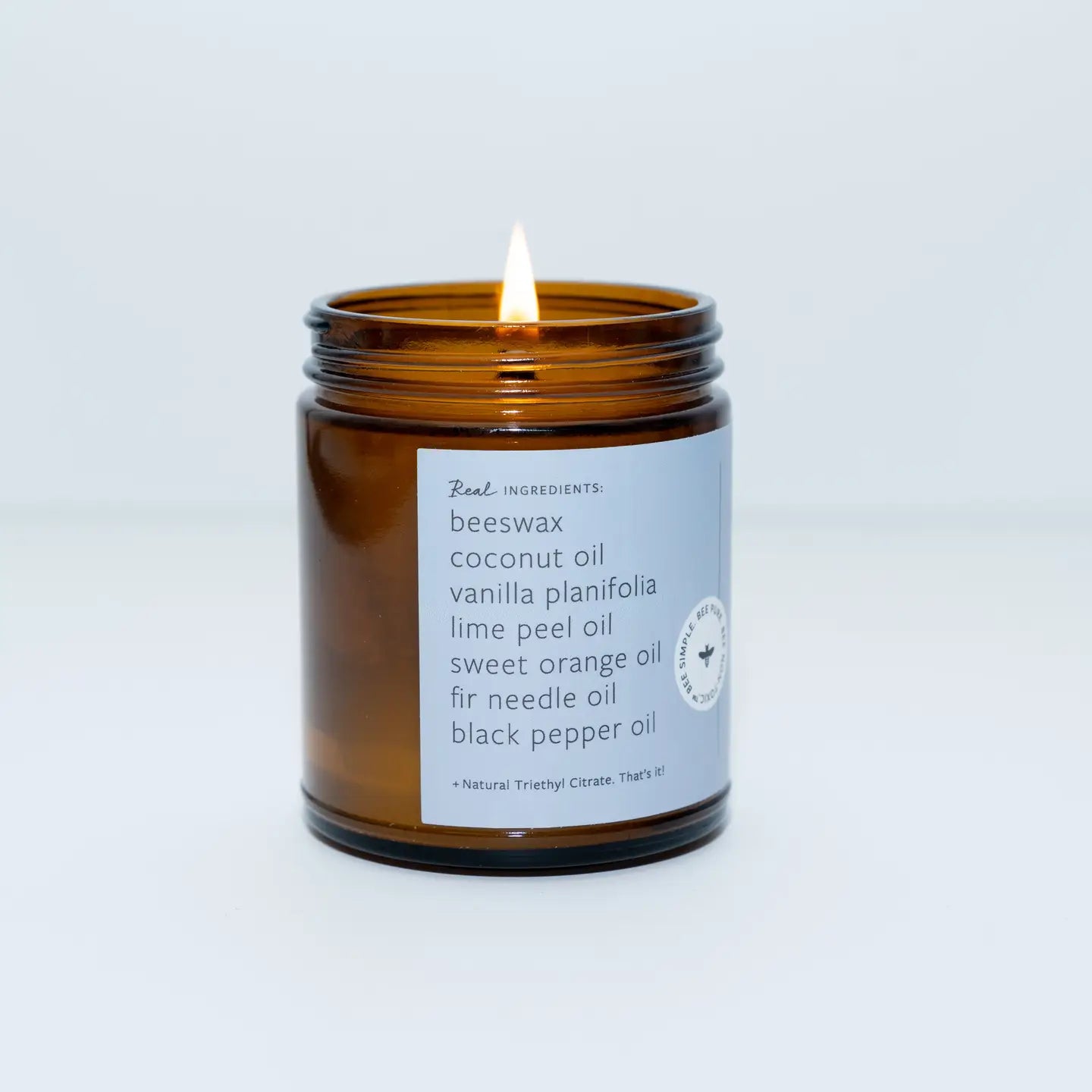 Sea Salt Essential Oil Beeswax Jar Candle: Non-Toxic