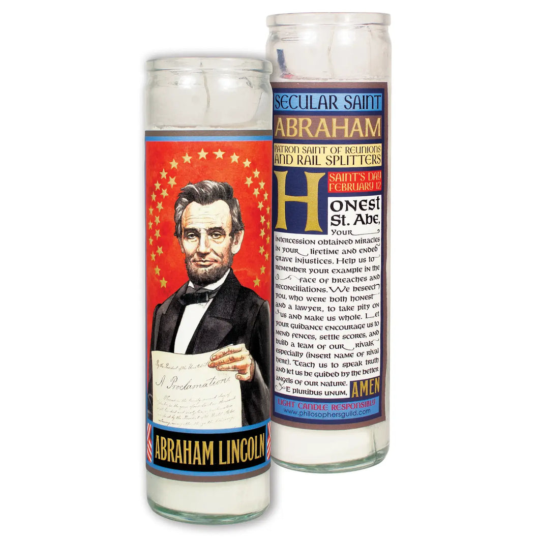 Abraham Lincoln Secular Saint Candle