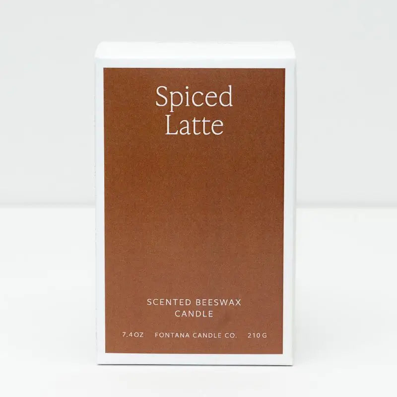 Spiced Latte Essential Oil Beeswax Jar Candle: Non-Toxic