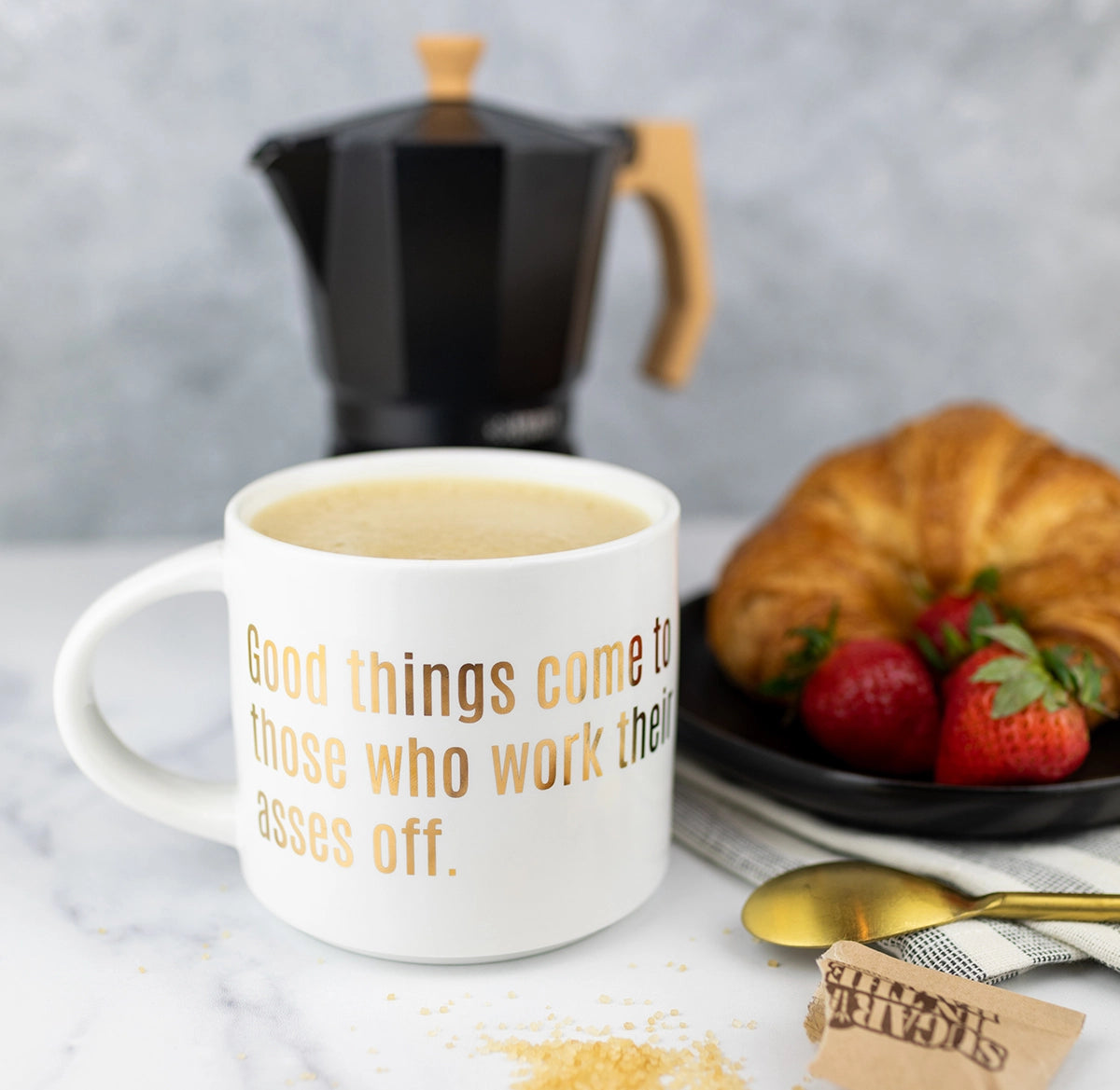 Good Things Come To Those Who Work Their Asses Off - Jumbo Stackable Coffee Tea Mug