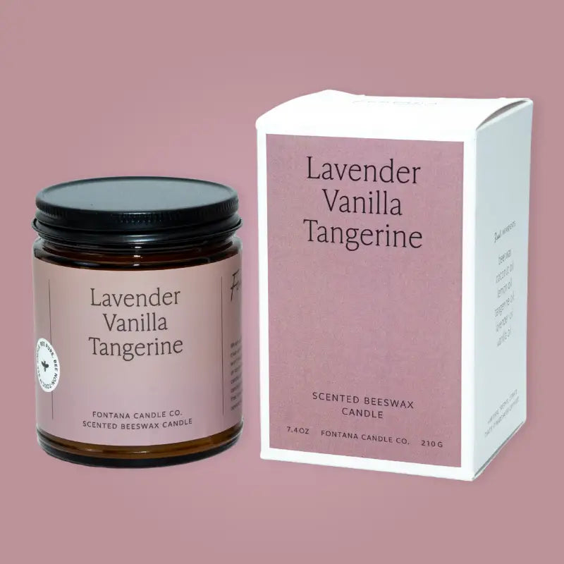 Lavender Vanilla Tangerine Beeswax Essential Oil Jar Candle