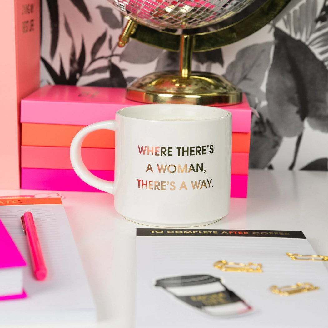 Where There's A Woman There's A Way Jumbo Jumbo Stackable Coffee Tea Mug