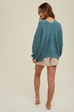Load image into Gallery viewer, Oversized V-Neck Sweater - Tea Green
