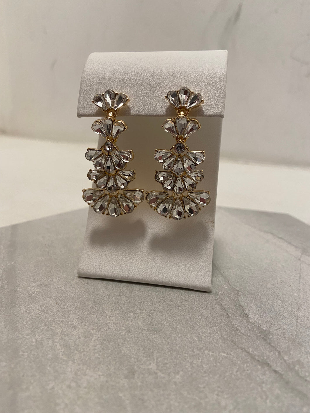 Tiered Crystal Earrings
