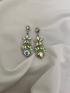 Iridescent Star Drop Statement Earrings