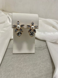 Diamond Pearl Earrings