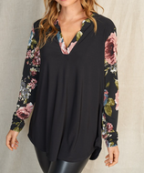 Floral Sleeve Tunic Top