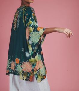 Dark Blue Trailing Wisteria Jacket