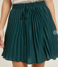 Load image into Gallery viewer, Satin Pleated Mini Skirt - Teal
