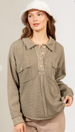 Long Sleeve Knit Top - Olive