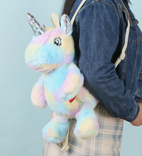 Load image into Gallery viewer, Plushie Heart Unicorn Backpack - Blue
