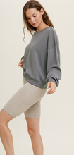 Load image into Gallery viewer, Relaxed Crop Sweatshirt - Charcoal
