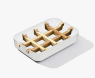 White & Bamboo Soap Dish