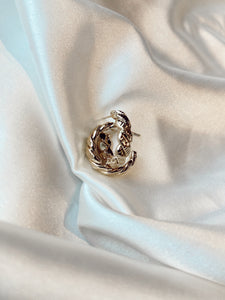 Metal Twist Gold Earrings