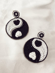 Yin Yang Beaded Earrings
